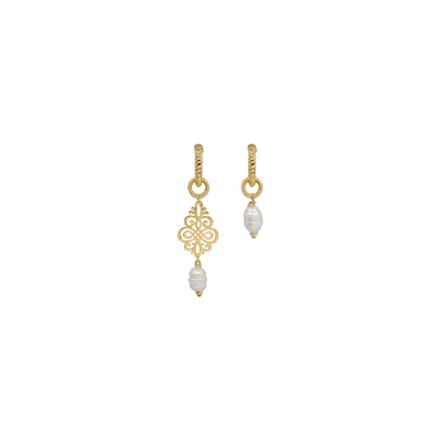 Atelier Petites Pierres Women's Gold Calligraphy - Asymmetrical Earrings