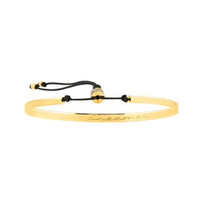 Atelier Petites Pierres Women's Gold Dreamer- Thin Cuff Bracelet