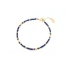 Atelier Petites Pierres Women's Gold Inca - Lapis Lazuli Ankle Bracelet