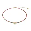 Atelier Petites Pierres Women's Gold Magic Eye - Coral Beaded Necklace In Gold