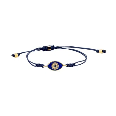 Atelier Petites Pierres Women's Gold Mini Blue - Evil Eye Bracelet
