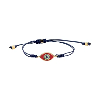 Atelier Petites Pierres Women's Gold Mini Red - Evil Eye Bracelet