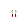 Atelier Petites Pierres Women's Gold / Red Scarazure - Scarabee Earrings