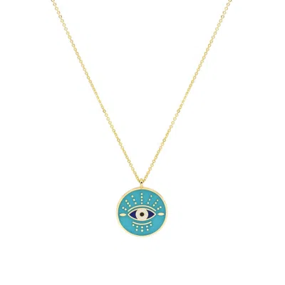 Atelier Petites Pierres Women's Gold / Rose Gold Cielo - Eye Pendant