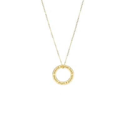 Atelier Petites Pierres Women's Gold / Rose Gold Karma - Inspirational Pendant Necklace