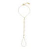 Atelier Petites Pierres Women's Gold / Rose Gold Mini Balls - Chain Finger Bracelet