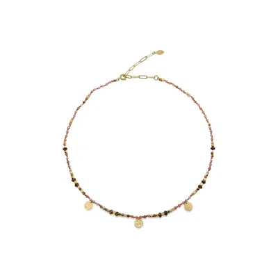 Atelier Petites Pierres Women's Gold Tinsel - Natural Gem Necklace