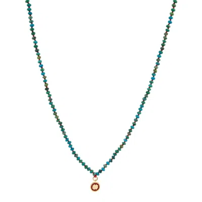 Atelier Petites Pierres Women's Green / Gold / Red Lucky Mala - Turquoise Mala Beads