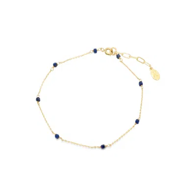 Atelier Petites Pierres Women's Rose Gold / Gold Echo - Beaded Anklet In Multi