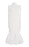 Atelier Prabal Gurung Embossed Cloque Midi Dress In White