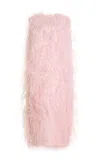 Atelier Prabal Gurung Hand-feathered Satin-faced Organza Tea-length Dress In Pink