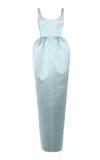 Atelier Prabal Gurung Stassi Empire Waist Gown In Light Blue