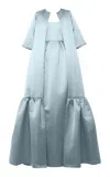 Atelier Prabal Gurung Stassi Oversized Coat In Light Blue