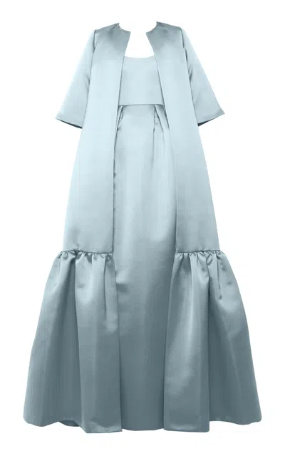 Atelier Prabal Gurung Stassi Oversized Coat In Light Blue