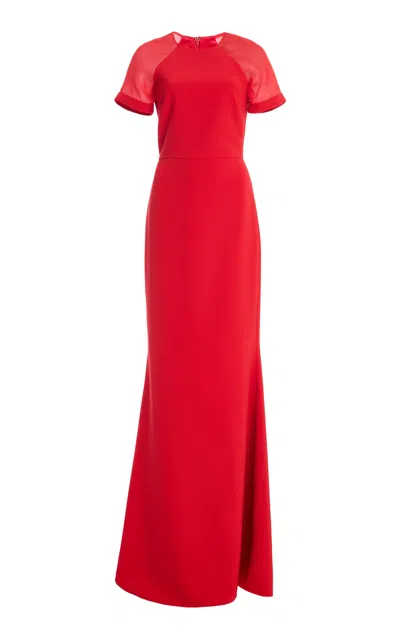 Atelier Prabal Gurung Stretch-crepe T-shirt Shift Gown In Red