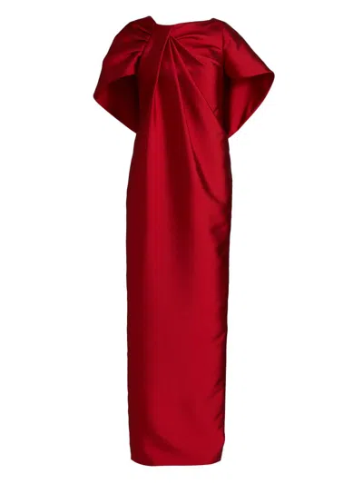Atelier Prabal Gurung Women's Meryl Draped Satin Gown In Red