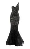 Atelier Prabal Gurung Zsa Zsa Beaded Gown In Black