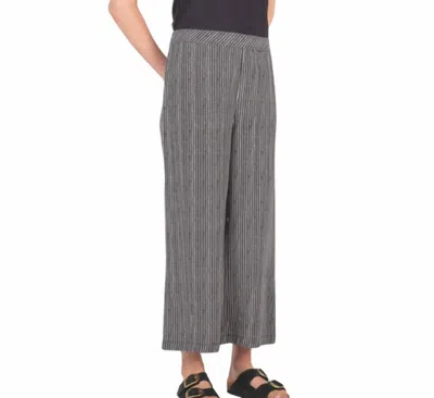 Atelier Pull On Print Crop Pant In Natural Black In Gray