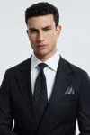 Atelier Midnight Navy Wool Cashmere Slim Fit Single Breasted Blazer In Midnight Navy