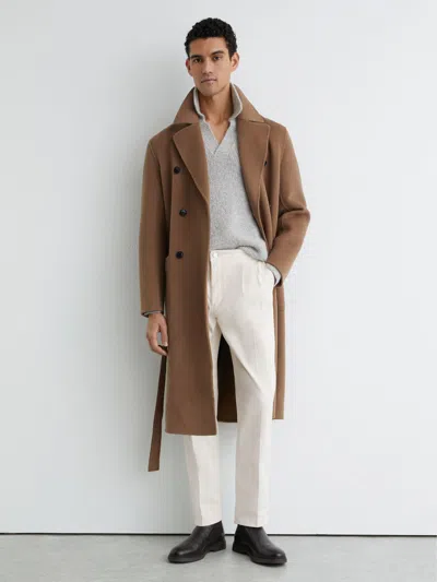 Atelier White Prunotto  Brushed Pleated Trousers Classic-fit