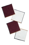 Atelier Saucier Clubhouse Set Of 4 Cocktail Napkins In Red
