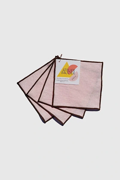 Atelier Saucier Cocktail Napkin Set In Neapolitan At Urban Outfitters In White