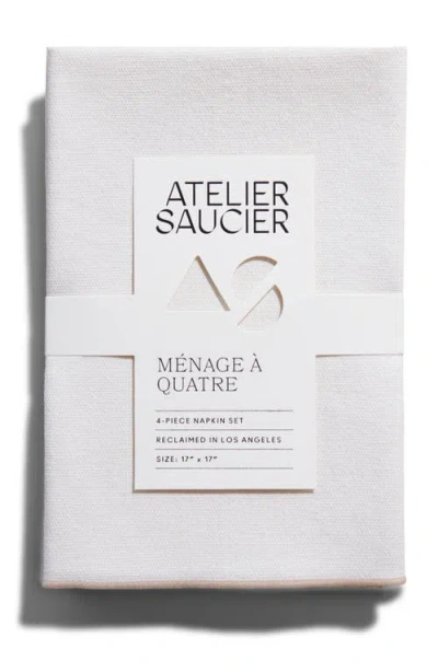 Atelier Saucier Cream Set Of 4 Napkins