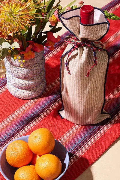 Atelier Saucier Indigo Stripe Bottle Bag In Neutral At Urban Outfitters