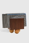 Atelier Saucier Les Trois Wooden Napkin Holder In Brass