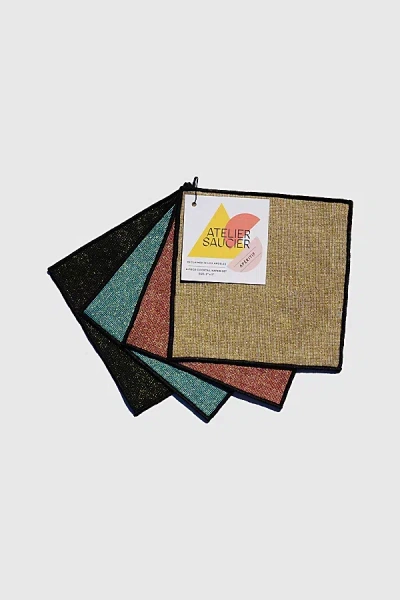 Atelier Saucier Luxxe Cocktail Napkin Set At Urban Outfitters In Multi