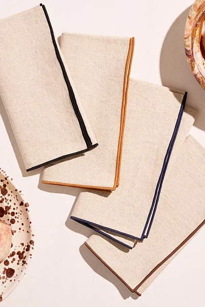 Atelier Saucier Napkin Set In Dune: Oatmeal Linen At Urban Outfitters