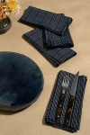 Atelier Saucier Patterned Napkin Set In Heritage Plaid At Urban Outfitters In Black