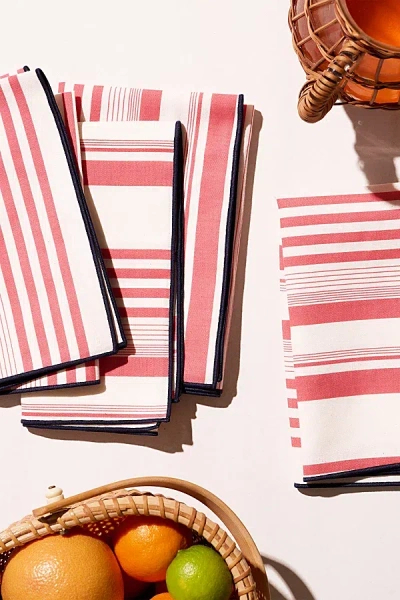 Atelier Saucier Patterned Napkin Set In Pink At Urban Outfitters