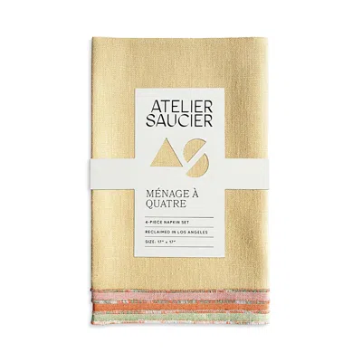 Atelier Saucier The Santa Fe Napkins, Set Of 4 In Neutral