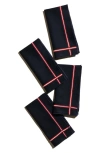 Atelier Saucier University Set Of 4 Napkins In Navy