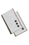 Atelier Saucier Varsity Set Of 2 Tea Towels In White