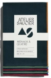 Atelier Saucier Varsity Set Of 4 Napkins In Green