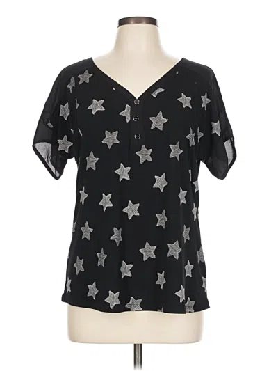 Pre-owned Atelier Short Sleeve Blouse In Black