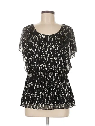 Pre-owned Atelier Short Sleeve Blouse In Black