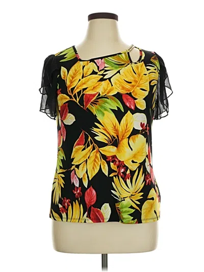 Pre-owned Atelier Short Sleeve Blouse In Yellow
