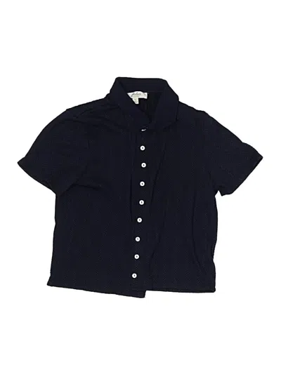 Pre-owned Atelier Kids' Short Sleeve Button Down Shirt In Blue