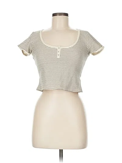 Pre-owned Atelier Short Sleeve Henley Shirt In White