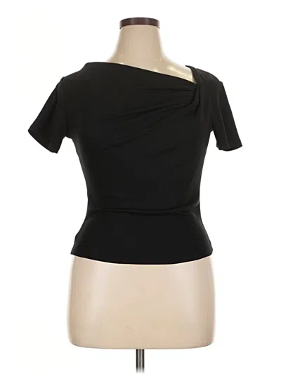 Pre-owned Atelier Short Sleeve Top Black One Shoulder Neckline Tops
