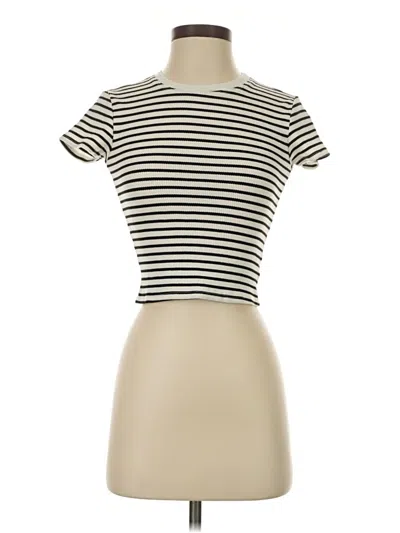 Pre-owned Atelier Short Sleeve Turtleneck In Ivory