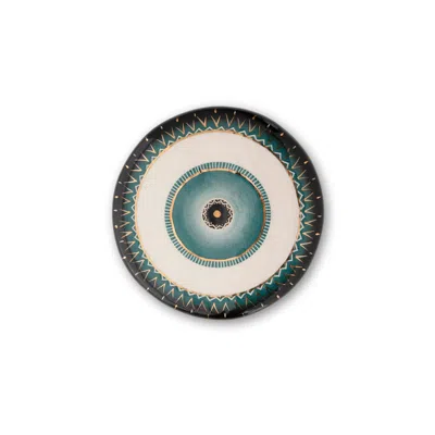 Atelier Simi Gold / Green Handmade Gold Decorated Ceramic Evil Eye