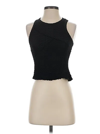 Pre-owned Atelier Sleeveless Top Black Halter Neckline Tops