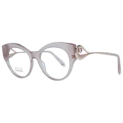 Atelier Swarovski Beige Plastic Glasses Women's (frames) In Gray
