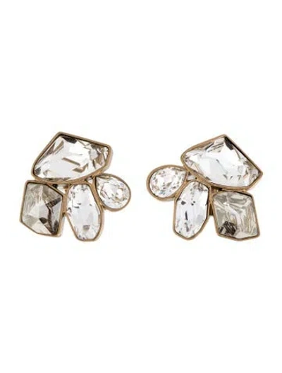 Pre-owned Atelier Swarovski X Jason Wu Crystal Mosaic Clip-on Earrings In Multi