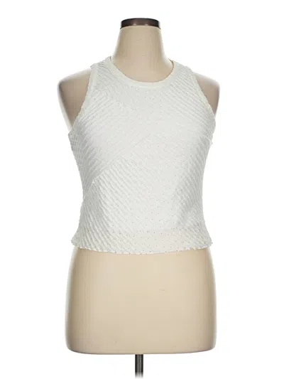 Pre-owned Atelier Tank Top Ivory Halter Neckline Tops