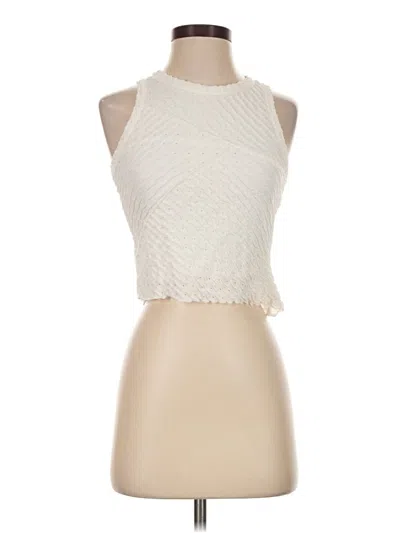 Pre-owned Atelier Tank Top Ivory Halter Neckline Tops